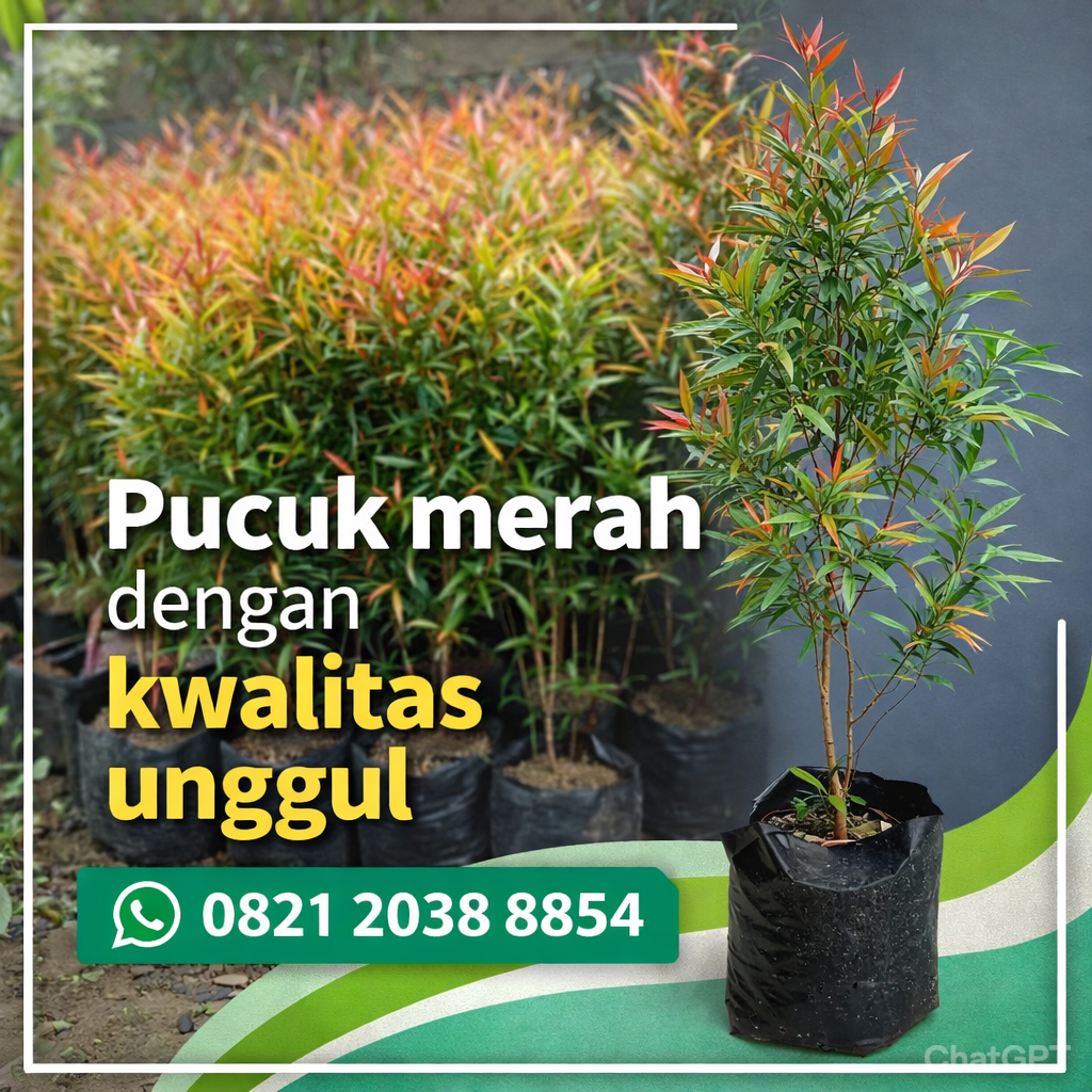 Pucuk Merah Kualitas Unggul Untuk Taman dan Pagar Hidup